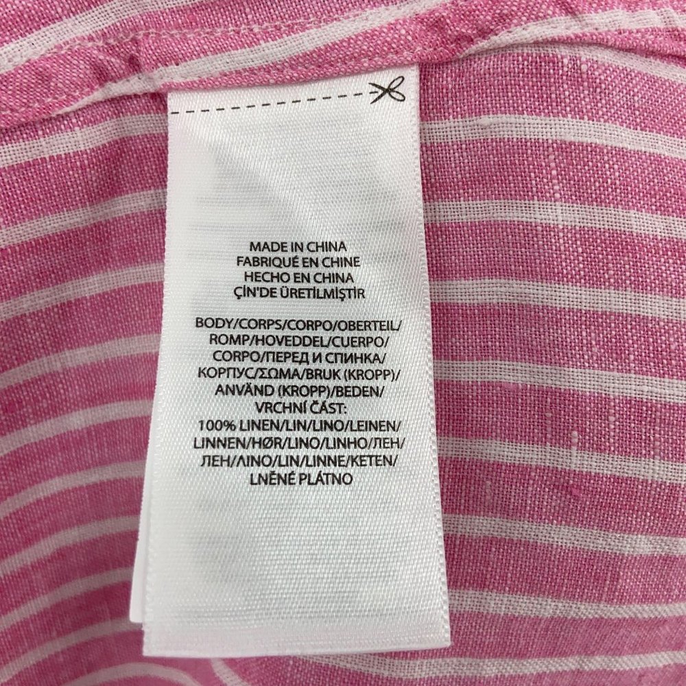 Maxi ShirtDress NWT Linen PinkWhite Ralph Lauren - Picture 13 of 14